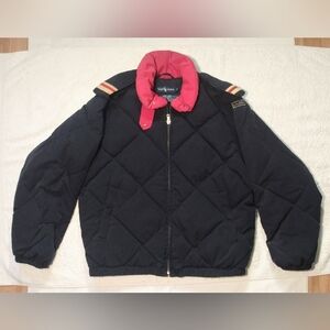 Vintage POLO Ralph Lauren Quilted Down Military Style Bomber Puffer Jacket -S